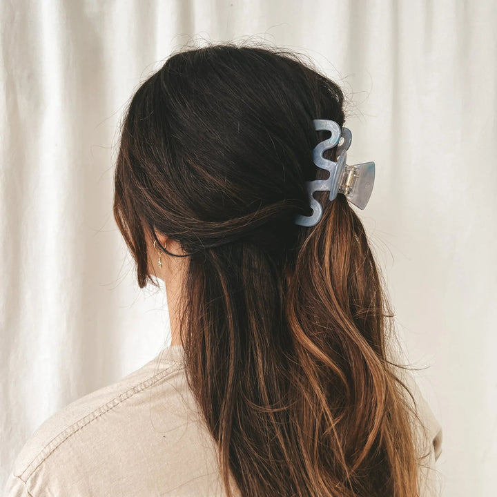 The Funky Blue-Gray Hair Clip | Horace Jewelry - Pretty by Her- handmade locally in Cambridge, Ontario