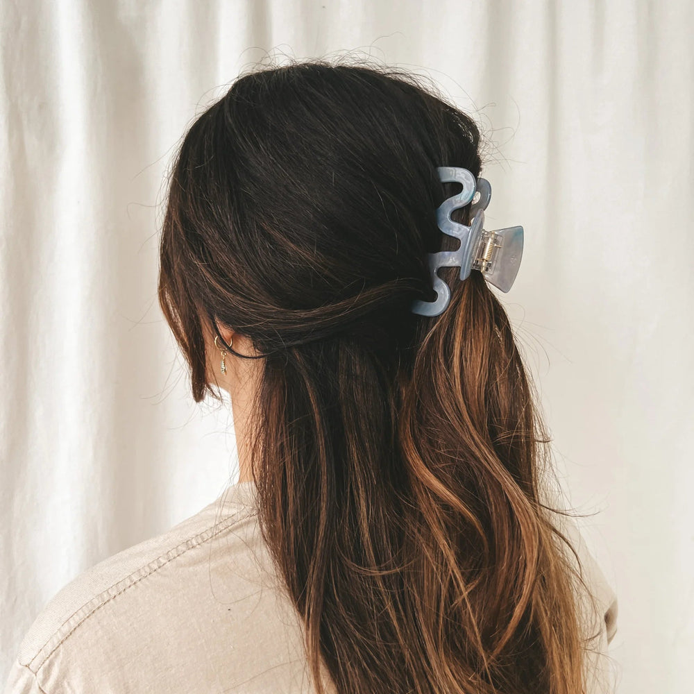 The Funky Blue-Gray Hair Clip | Horace Jewelry - Pretty by Her- handmade locally in Cambridge, Ontario