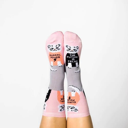 The Future Is Feline Socks | Yellow Owl Workshop - Pretty by Her- handmade locally in Cambridge, Ontario
