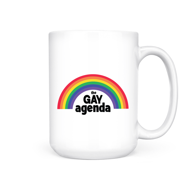 The Gay Agenda | Mug - Pretty by Her- handmade locally in Cambridge, Ontario