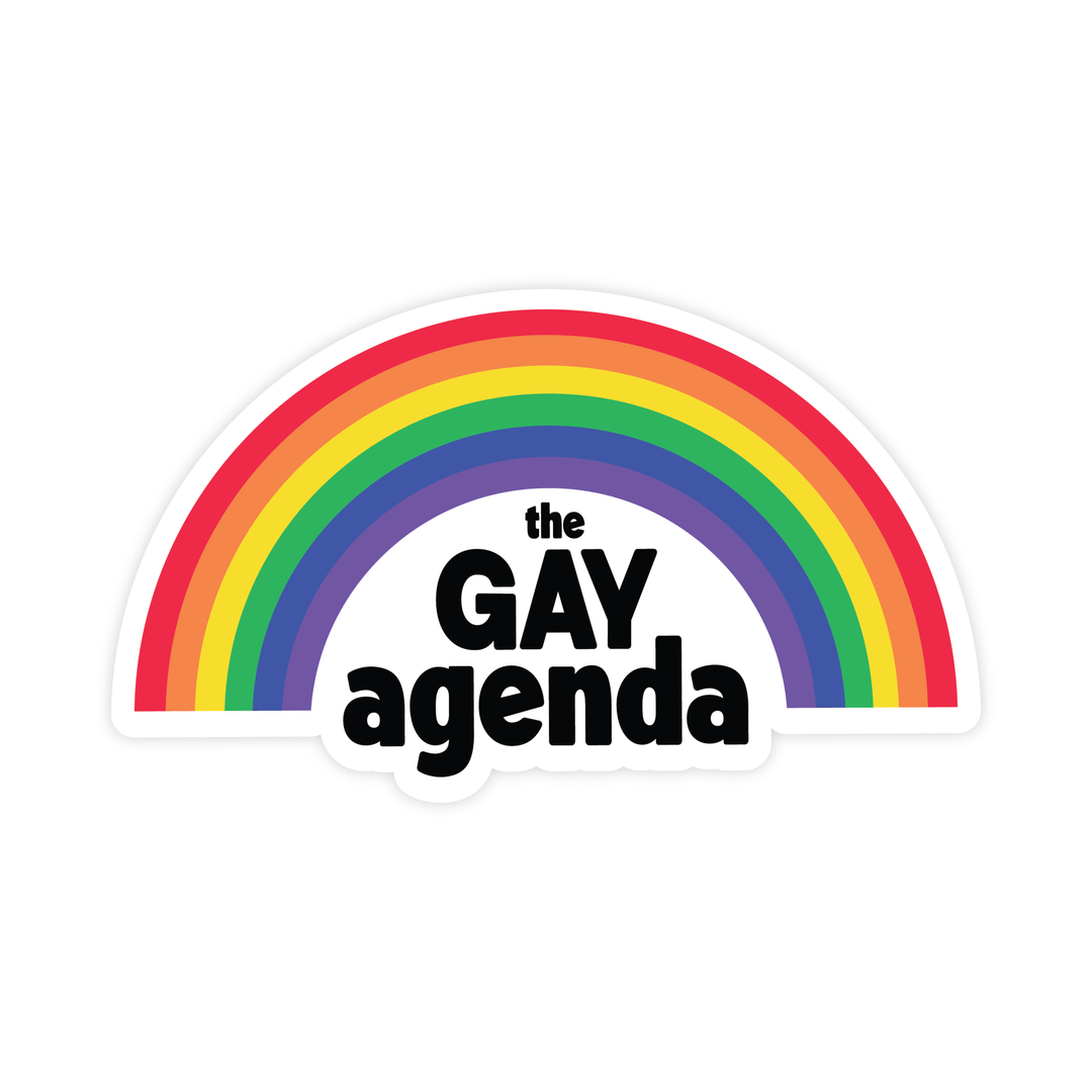 The Gay Agenda | Sticker - Pretty by Her- handmade locally in Cambridge, Ontario