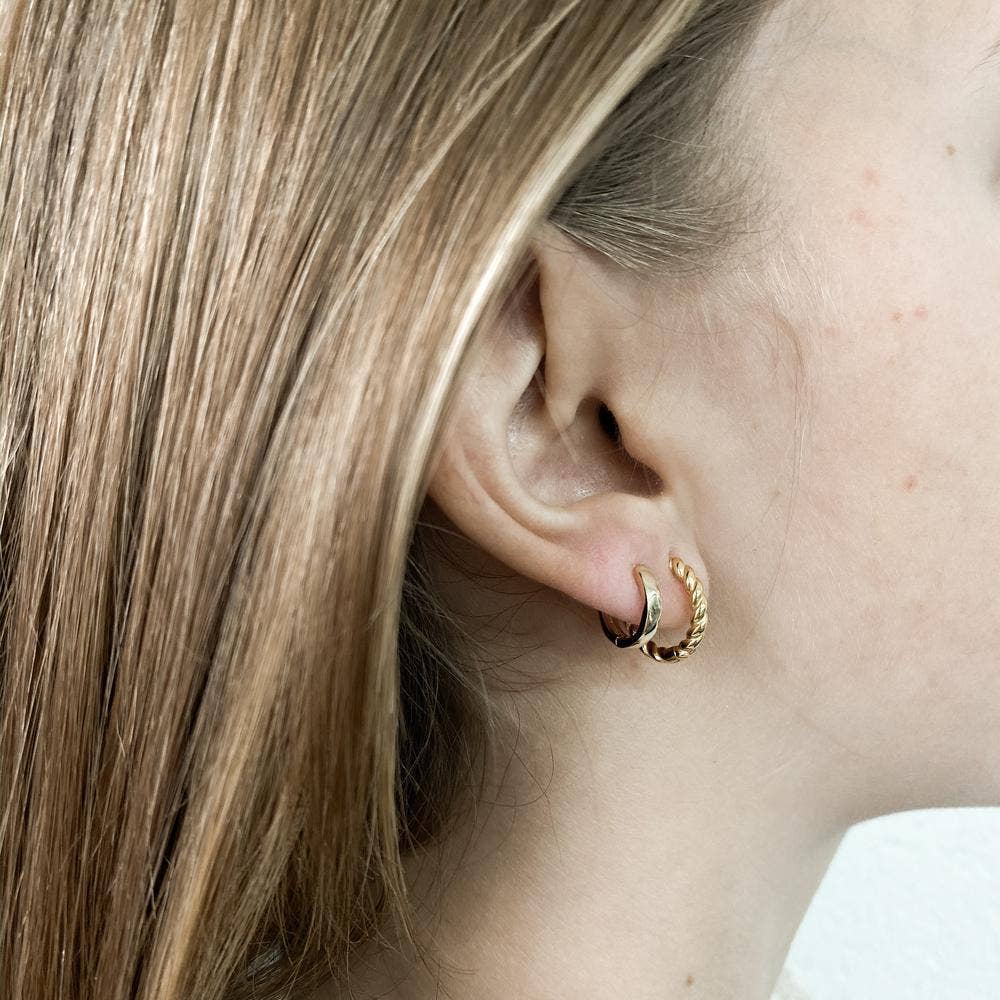 Torso Gold Hoop Earrings | Horace Jewelry - Pretty by Her- handmade locally in Cambridge, Ontario