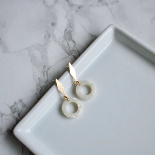 Toya White Diamond Stud Earrings | TISH Jewelry - Pretty by Her- handmade locally in Cambridge, Ontario