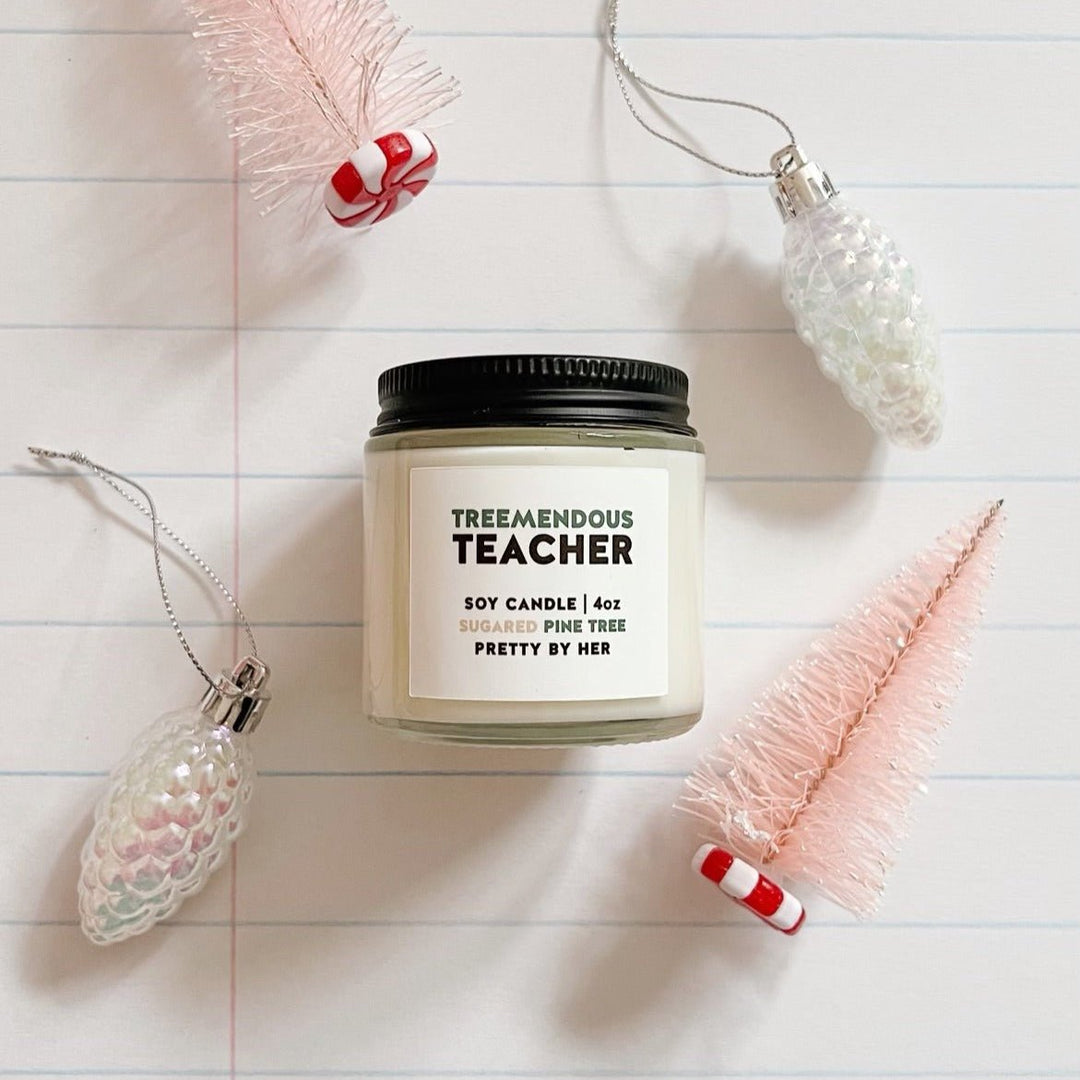 Treemendous Teacher | Mini Candle - Pretty by Her- handmade locally in Cambridge, Ontario