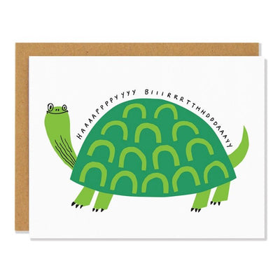 Turtle Happy Birthday Card | Badger & Burke - Pretty by Her- handmade locally in Cambridge, Ontario