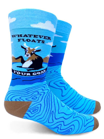 Whatever Floats Your Goat Mens Socks | Groovy Things - Pretty by Her- handmade locally in Cambridge, Ontario