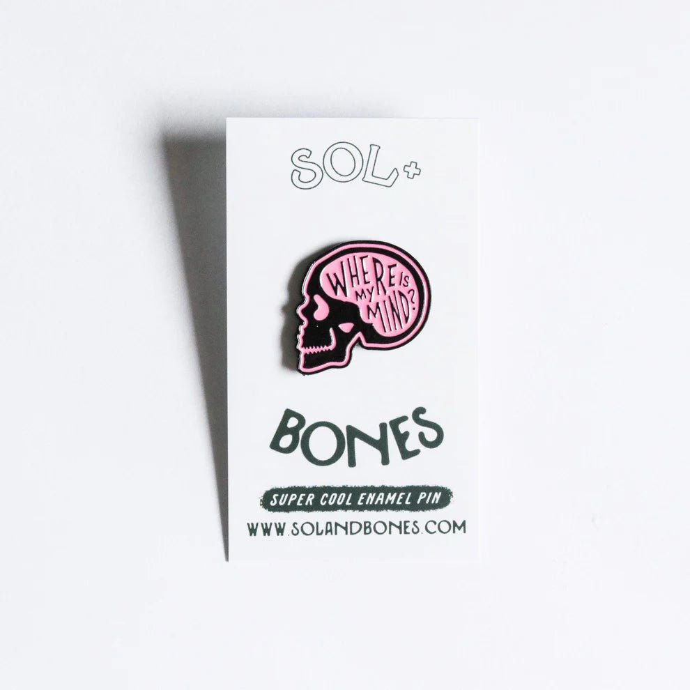 Where is My Mind Enamel Pin | Sol + Bones - Pretty by Her- handmade locally in Cambridge, Ontario