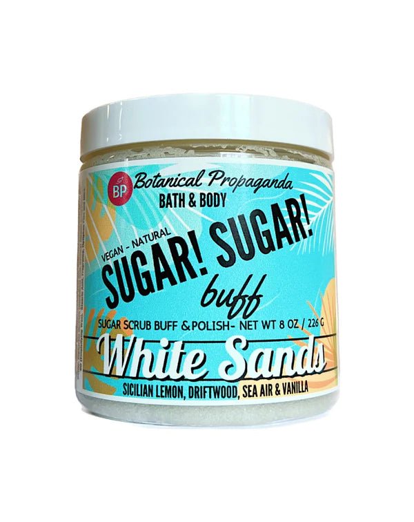 White Sands Sugar Scrub Buff | Botanical Propaganda - Pretty by Her- handmade locally in Cambridge, Ontario