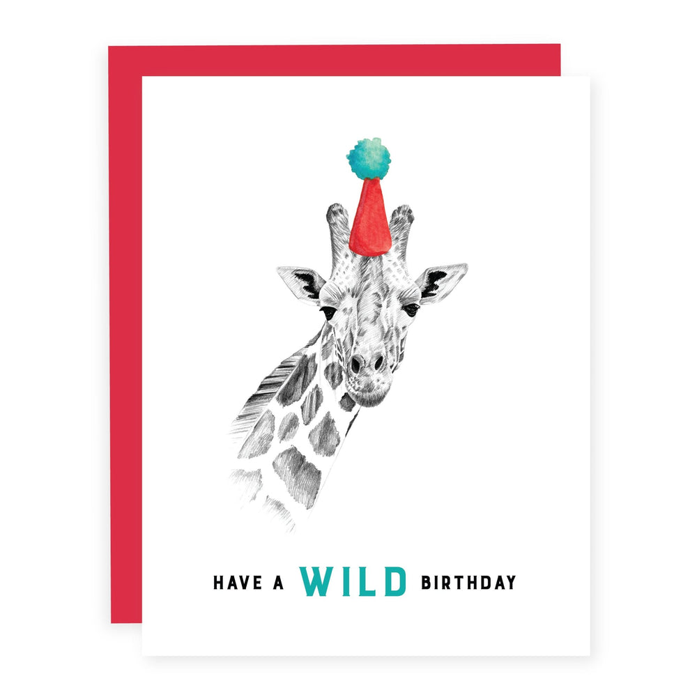 Wild Birthday Giraffe | Card - Pretty by Her- handmade locally in Cambridge, Ontario