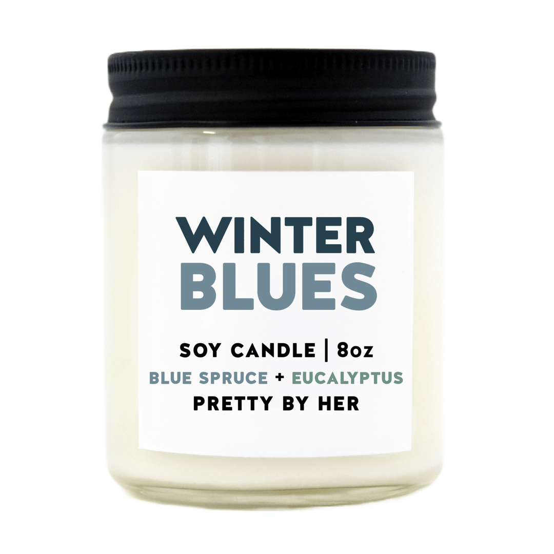 Winter Blues | Soy Wax Candle - Pretty by Her- handmade locally in Cambridge, Ontario