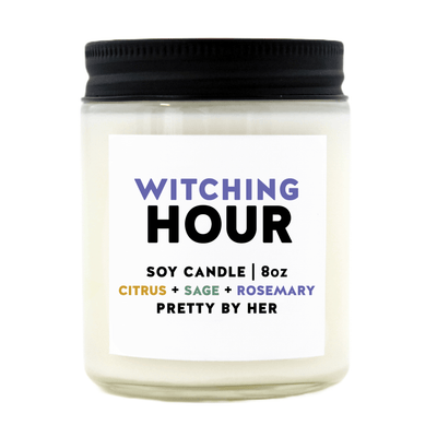 Witching Hour | Soy Wax Candle - Pretty by Her- handmade locally in Cambridge, Ontario