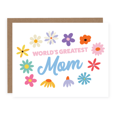 World's Greatest Mom | Card - Pretty by Her- handmade locally in Cambridge, Ontario