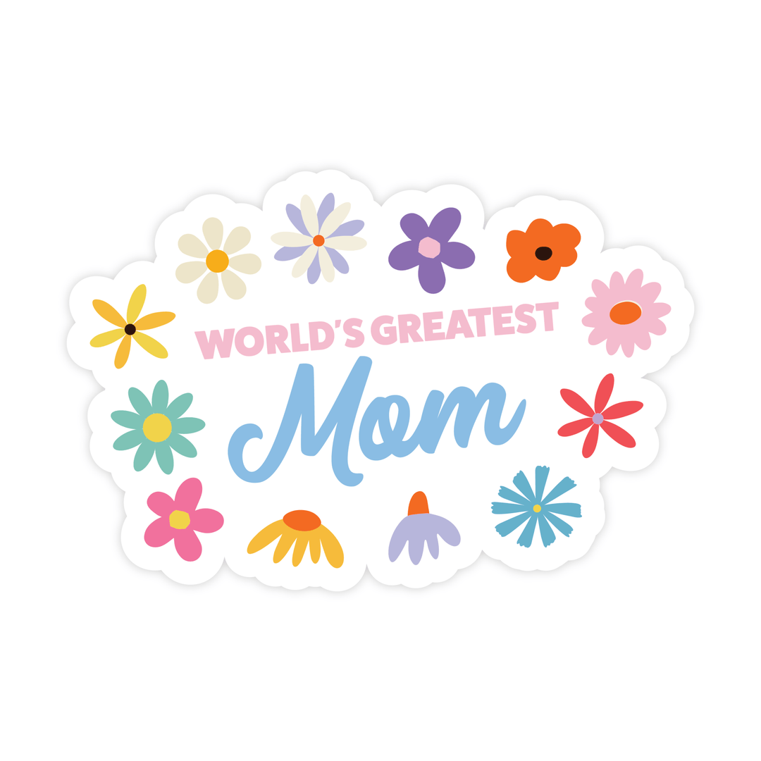 World's Greatest Mom | Sticker - Pretty by Her- handmade locally in Cambridge, Ontario