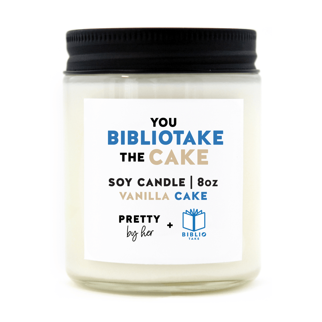 You BiblioTake The Cake | BiblioTake x Pretty by Her | Soy Wax Candle - Pretty by Her- handmade locally in Cambridge, Ontario