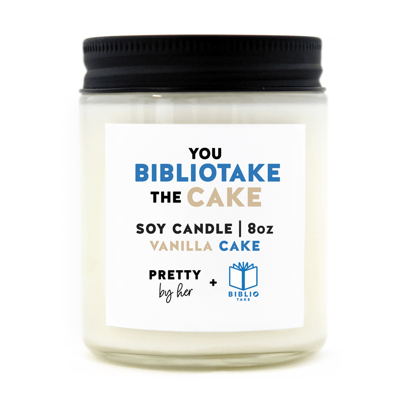 You BiblioTake The Cake | BiblioTake x Pretty by Her | Soy Wax Candle - Pretty by Her- handmade locally in Cambridge, Ontario
