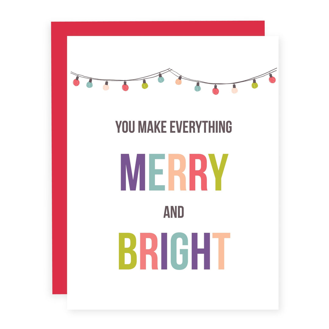 You Make Everything Merry and Bright | Card or Boxed Set - Pretty by Her- handmade locally in Cambridge, Ontario